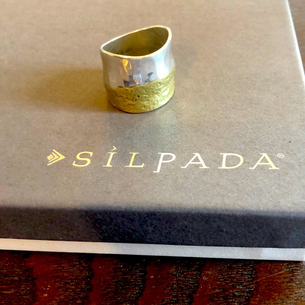 Silpada Sterling Silver/Brass Two-tone Ring
